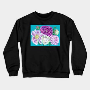 Peonies flowers Crewneck Sweatshirt